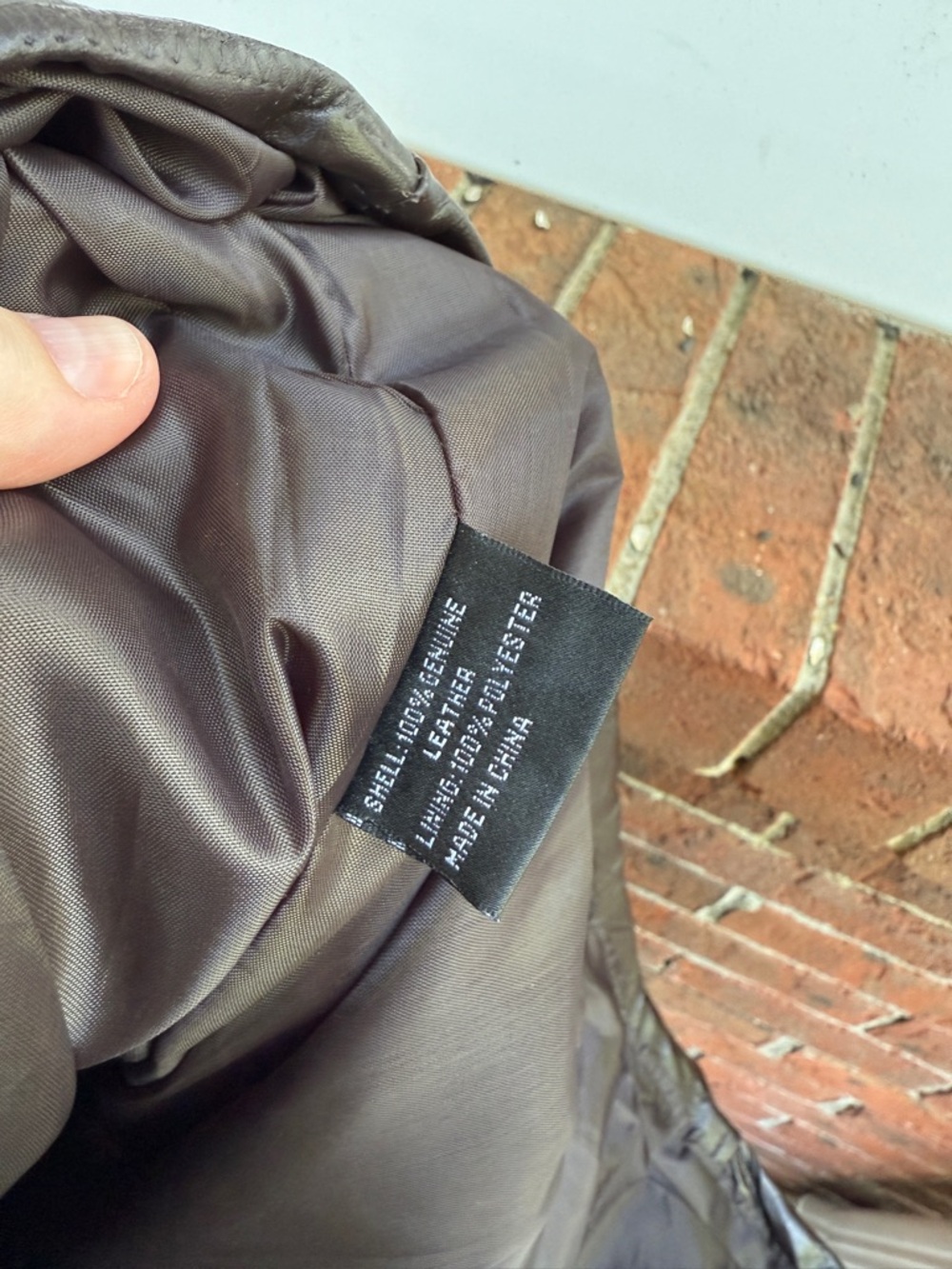Vintage 90s Brown Real Leather Patchwork Jacket Coat Size Medium M Collection - Picture 7 of 7